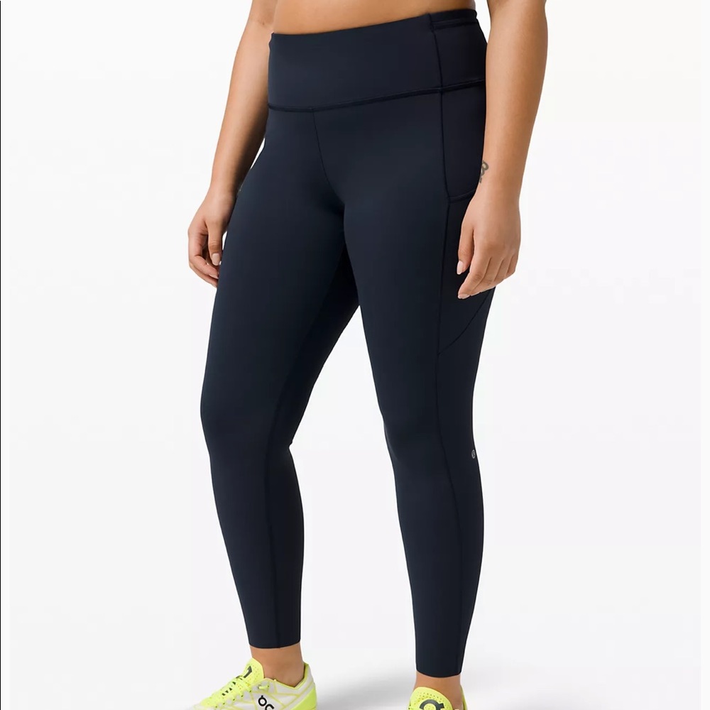 Lululemon Fast and Free “True Navy” Leggings